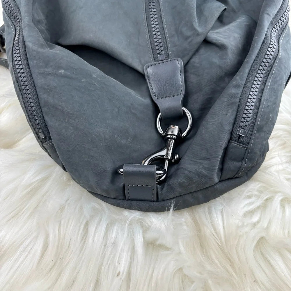 Rebecca Minkoff Julian Gray Modern Backpack with Ergonomic Design